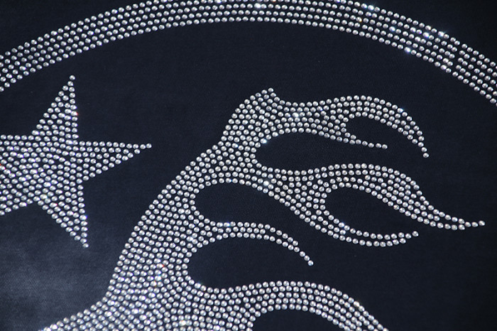 Hellstar Studio Wash Front Rhinestone Hellstar Sports Back Circle Flame Face Star Graphic Tee 29499986