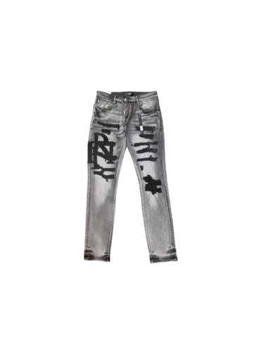 Amiri 1:1 quality version Wash Letter Patch Ripped Distressed Slim Skinny Jeans 29499628