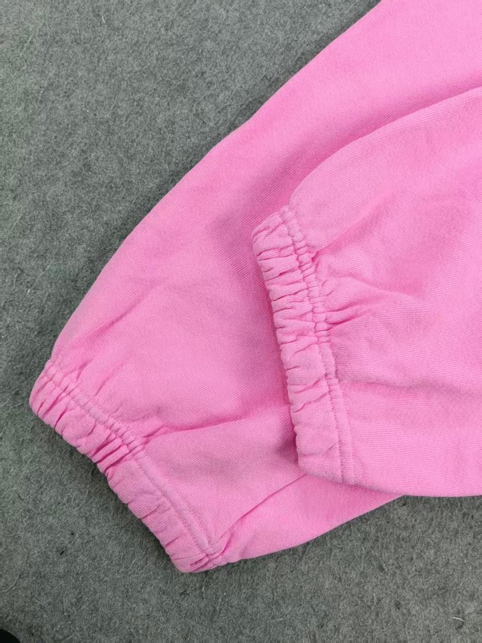 Sp5der 1:1 quality version Pink OG Spider Web Hoodie & Pants set 27094447