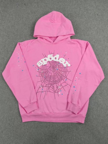 Sp5der 1:1 quality version Pink OG Spider Web Hoodie & Pants set 27094447