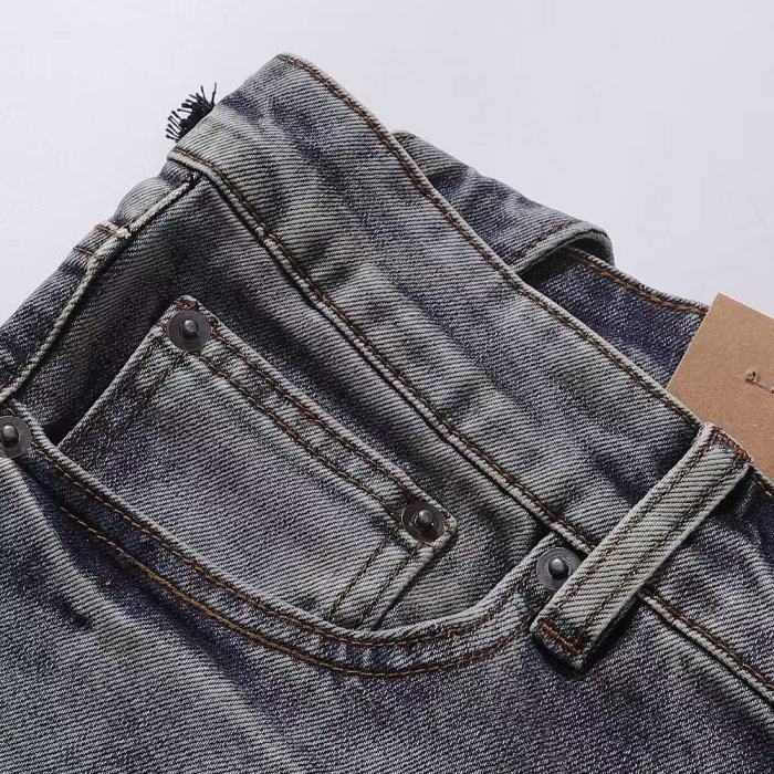 Ksubi 1:1 quality version Wash Script Logo Print Shark Ripped Distressed Slim Skinny Jeans 29499754