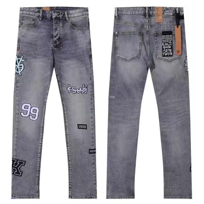 Ksubi 1:1 quality version Wash Multi Logo Numeral Embroidered Patch Slim Skinny Jeans 29499763