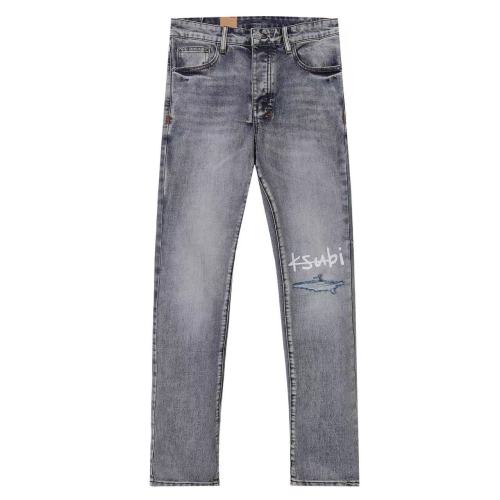 Ksubi 1:1 quality version Wash Script Logo Print Shark Ripped Distressed Slim Skinny Jeans 29499754