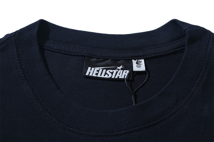 Hellstar Studio Vintage Wash Rhinestone Flame Face Star Graphic Loose Unisex Tee 29499961