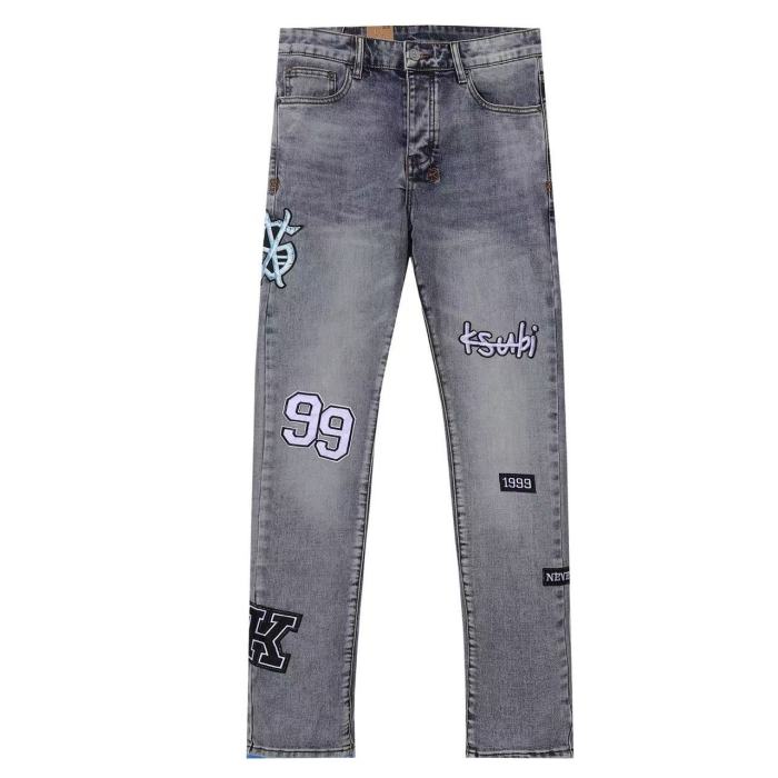Ksubi 1:1 quality version Wash Multi Logo Numeral Embroidered Patch Slim Skinny Jeans 29499763