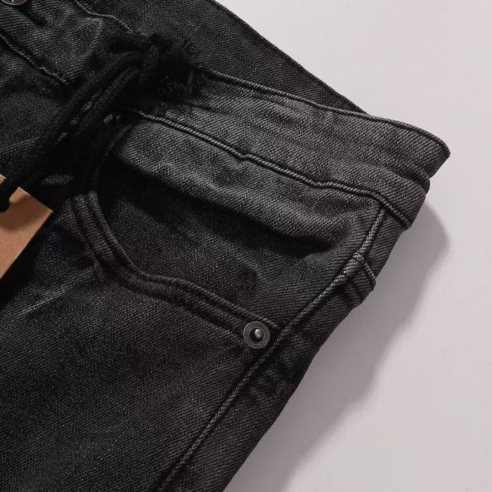 Ksubi 1:1 quality version Vintage Wash Back Pocket Print Ripped Distressed Slim Skinny Jeans 29499643