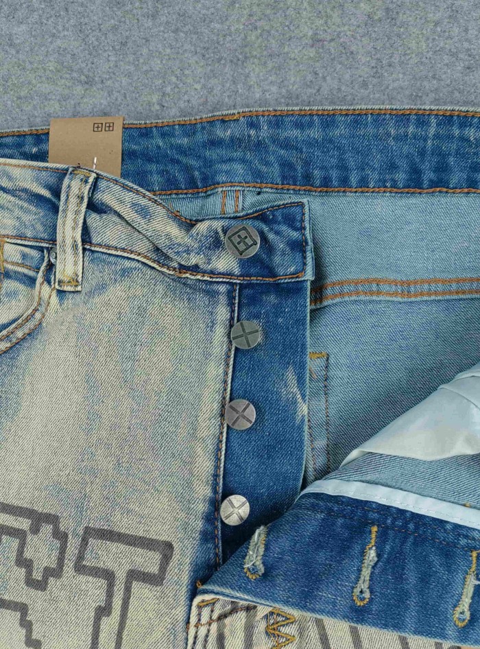 Ksubi Earth Outline 1999 Print Washed Jeans 29344229