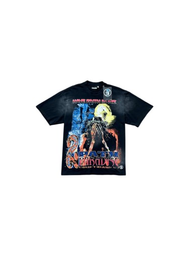 Hellstar Studio Vintage Wash Front Back Vintage Poster Figure Graphic Loose Unisex Tee 29499976