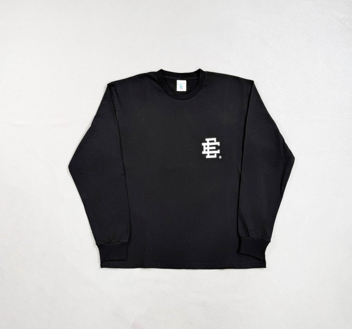 Eric Emanuel 1:1 quality version EE Stacked Logo Crew Neck Long Sleeve T-Shirt 2 colors 29500936