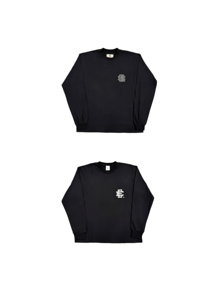Eric Emanuel 1:1 quality version EE Stacked Logo Crew Neck Long Sleeve T-Shirt 2 colors 29500936