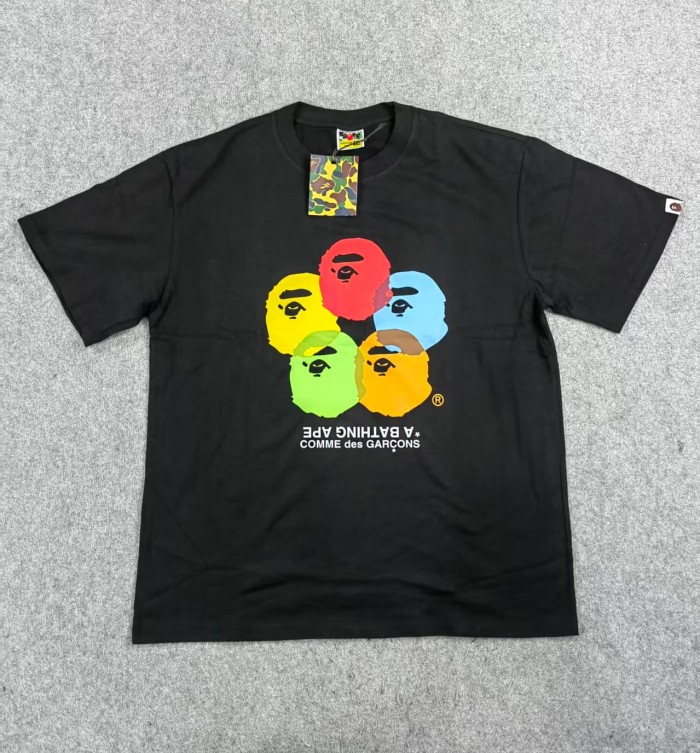 A Bathing Ape Bape Scenic Round Medallion Colorful Ape Head Print tee collection 37 colors 28196996
