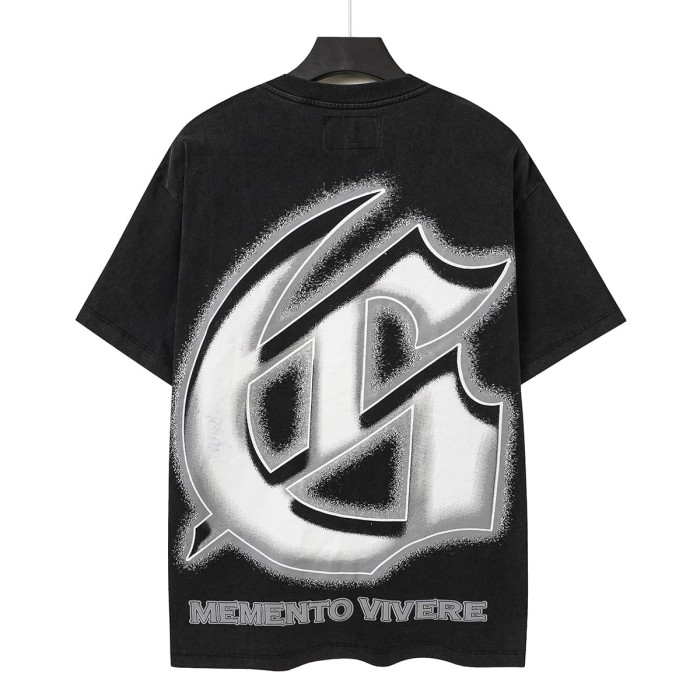 Godspeed Front Gothic Skeleton Hand Eye Text Print Back Spray Gradient G Logo T-Shirt 29500754