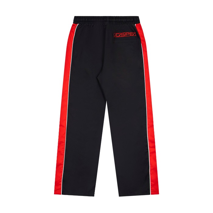 Godspeed Racing Badge Embroidery Patch Side Letter Print Color Block Straight Leg Pants 3 colors 29500924