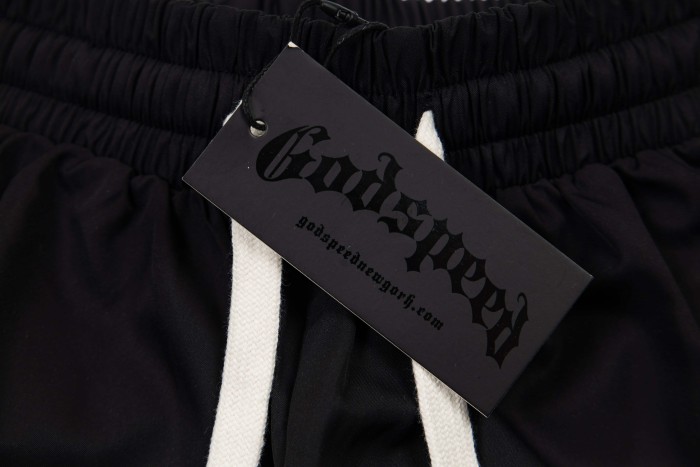 Godspeed Racing Badge Embroidery Patch Side Letter Print Color Block Straight Leg Pants 3 colors 29500924