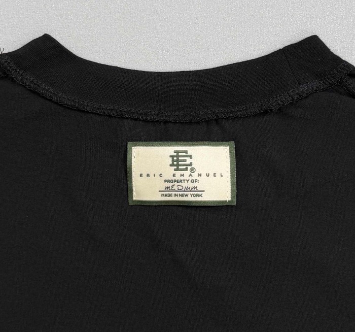 Eric Emanuel 1:1 quality version EE Stacked Logo Crew Neck Long Sleeve T-Shirt 2 colors 29500936