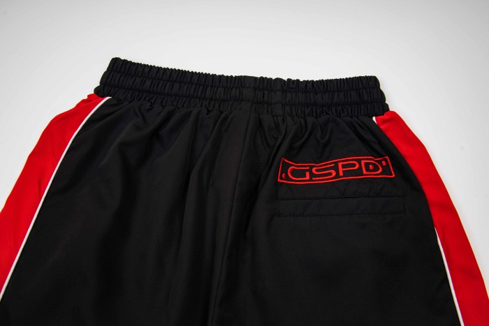 Godspeed Racing Badge Embroidery Patch Side Letter Print Color Block Straight Leg Pants 3 colors 29500924