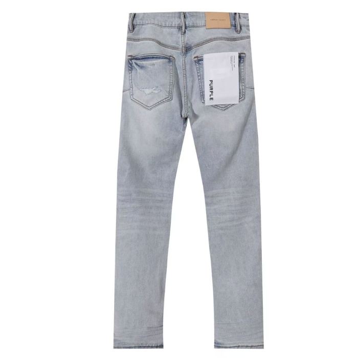 Purple Brand 1:1 quality version Wash Silver Sequin Underlay Ripped Distressed Slim Skinny Jeans 29500987
