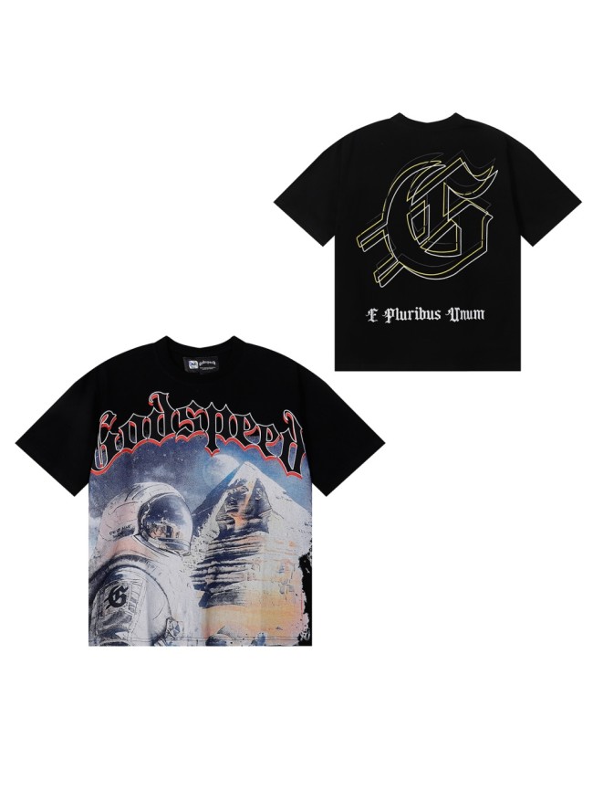 [50% Off]Godspeed Astronaut Pyramid Moon Print Tee 2 colors 28179715