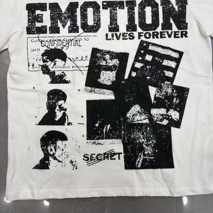 Mixed Emotion Black Ringer Vintage Portrait Statue Of Liberty Collage Letter Print T-shirt 29502364