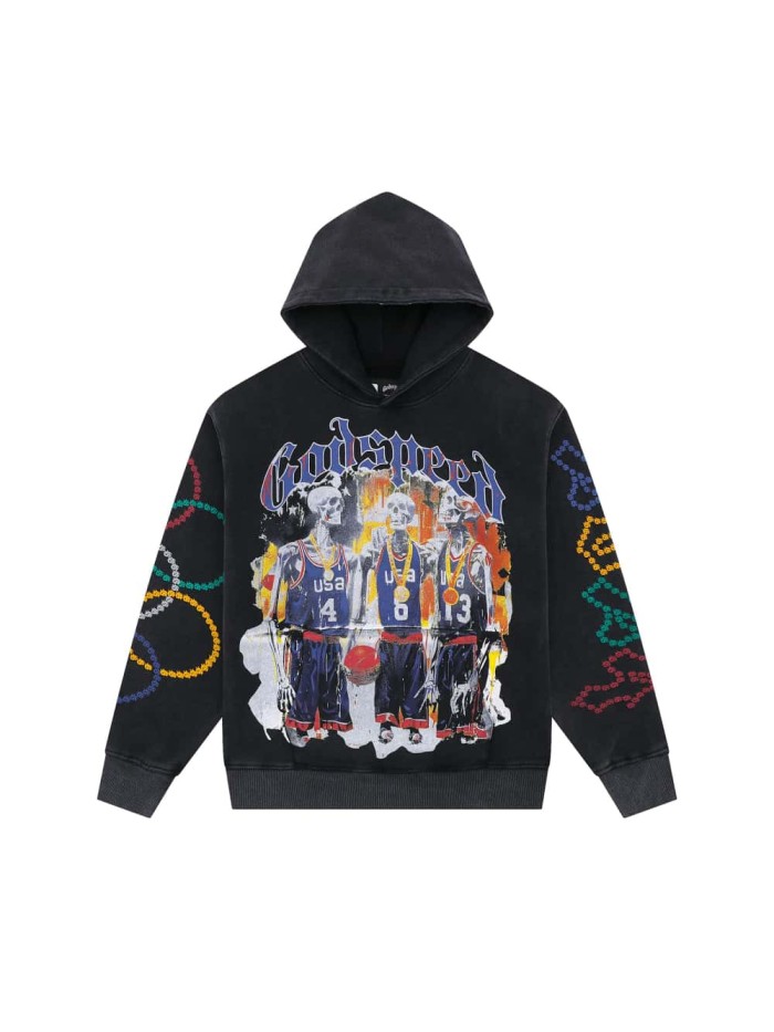 [50% Off]Godspeed Basketball Dream Team Printed Washed Version Hoodie 3 colors 28120675
