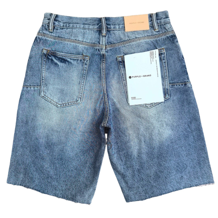[50% Off]Purple Brand 1:1 quality version Diamond-studded denim shorts 28057043