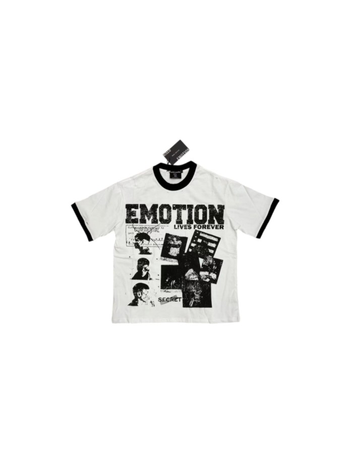 Mixed Emotion Black Ringer Vintage Portrait Statue Of Liberty Collage Letter Print T-shirt 29502364
