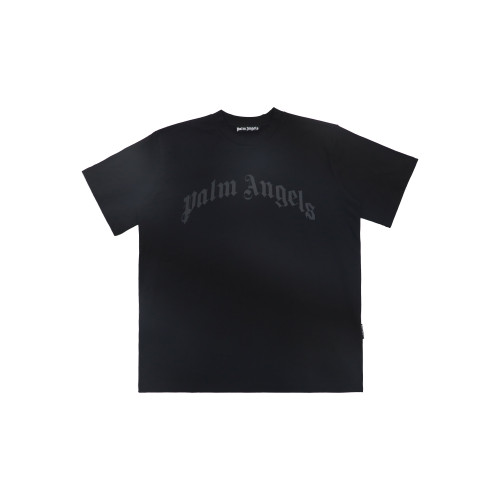 [50% Off]Palm Angels Gray Logo Print Tee 28196925