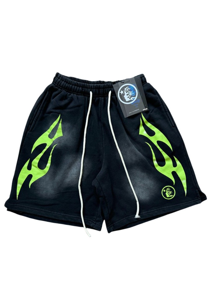 [50% Off]Hellstar Studio Camouflage Logo Washed Version Tee & Shorts Set 28214412