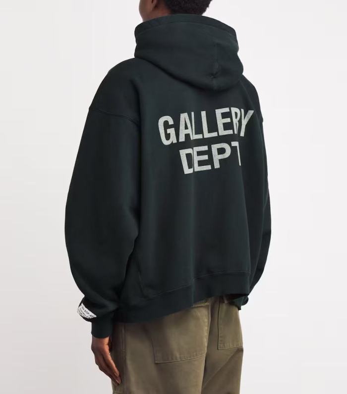 [50% Off]GaIIery Dept. [Big & Tall for weights up to 260 lbs]1:1 quality version Washed Black hoodie 27968571