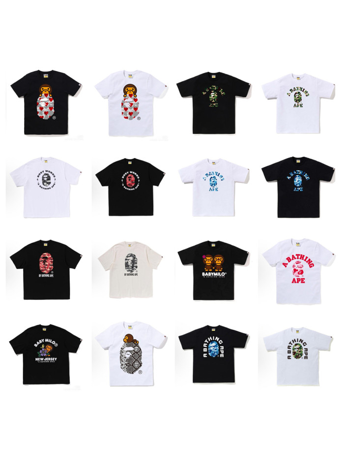 [50% Off]A Bathing Ape Bape Baby MILO heart camouflage letter print tee collection 36 colors 28196950