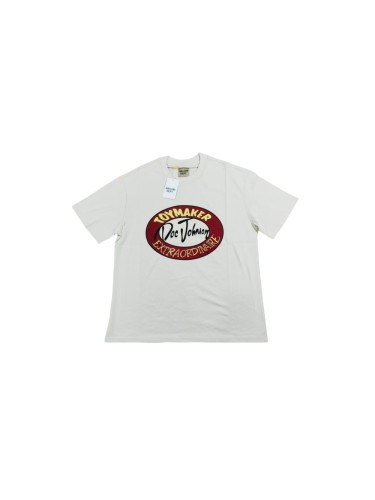 Gold powder letter print T-shirt