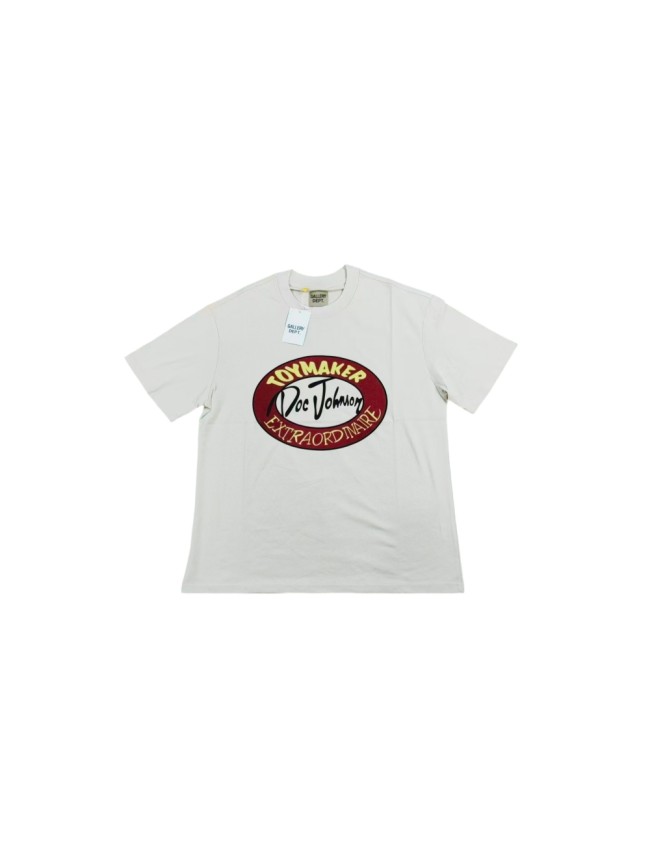 Gold powder letter print T-shirt