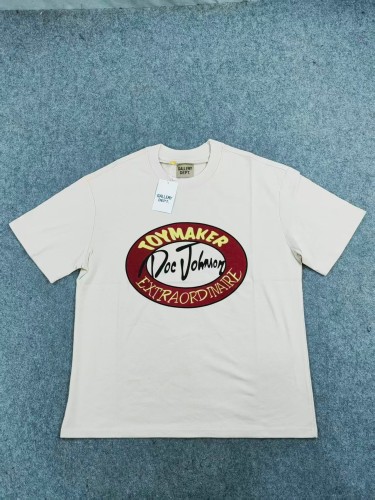 Gold powder letter print T-shirt