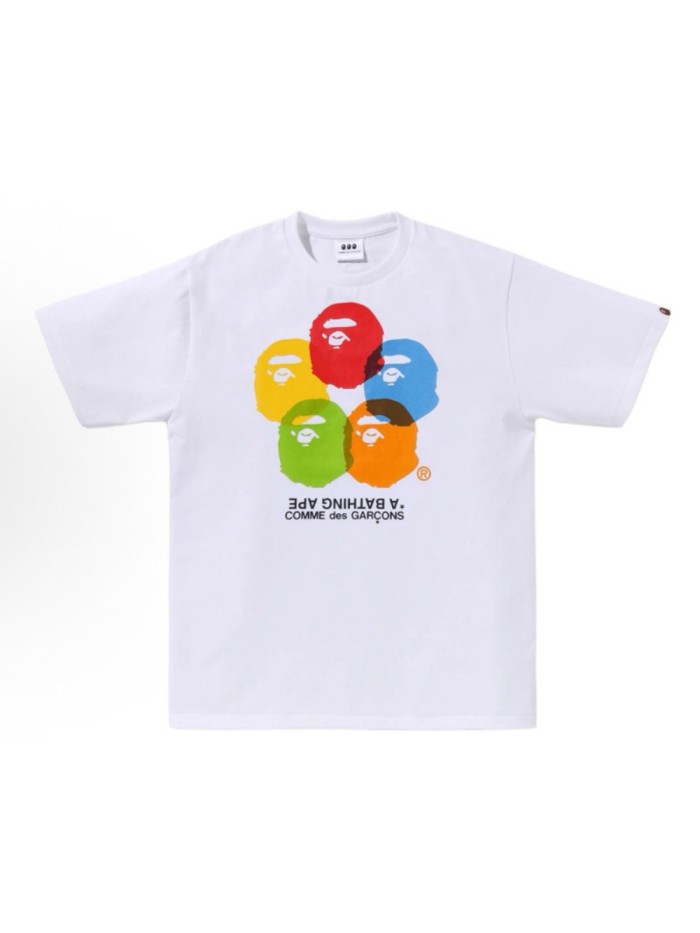 [50% Off]A Bathing Ape Bape Scenic Round Medallion Colorful Ape Head Print tee collection 37 colors 28196996