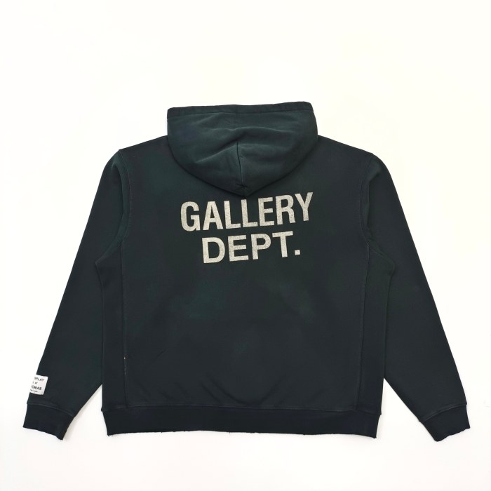 [50% Off]GaIIery Dept. [Big & Tall for weights up to 260 lbs]1:1 quality version Washed Black hoodie 27968571