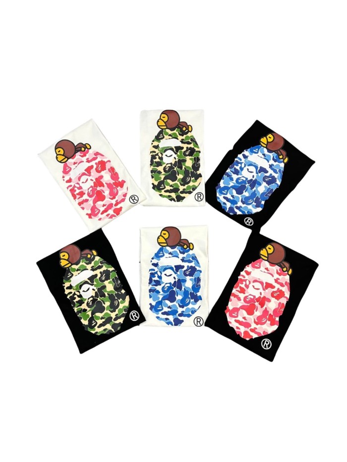 [50% Off]A Bathing Ape Bape 1:1 quality version 3-color Camouflage ape Print Tee 6 colors 28205446
