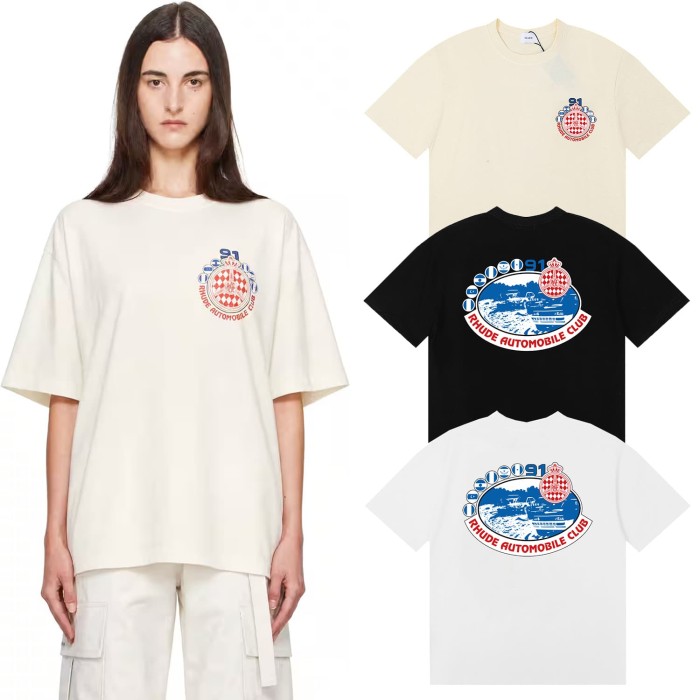 Rhude Automobile Club Crest Rally Car Print Tee 3 colors 29504176