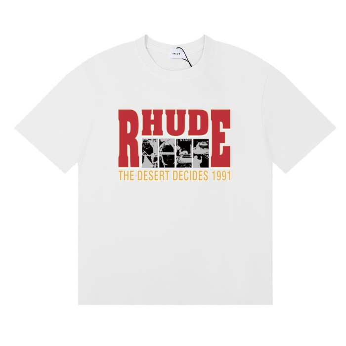 Rhude Red Letter Desert Rally Route Map Print Tee 3 colors 29504167
