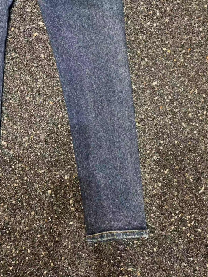 Purple Brand 1:1 quality version Dark Blue Vintage Wash Distressed Rip Slim Skinny Jeans 29503407