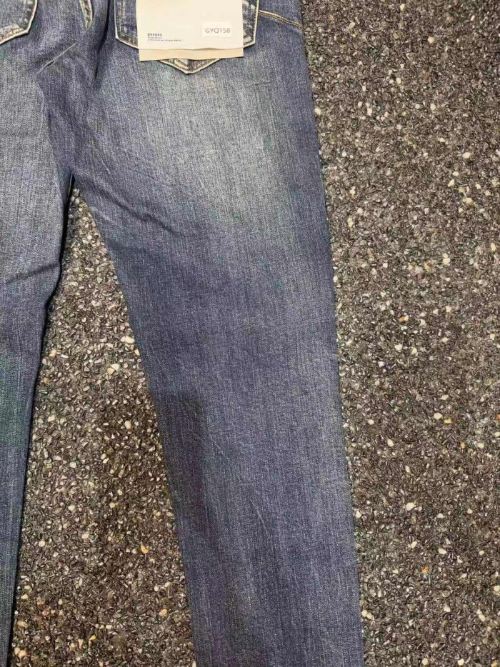 Purple Brand 1:1 quality version Dark Blue Vintage Wash Distressed Rip Slim Skinny Jeans 29503407