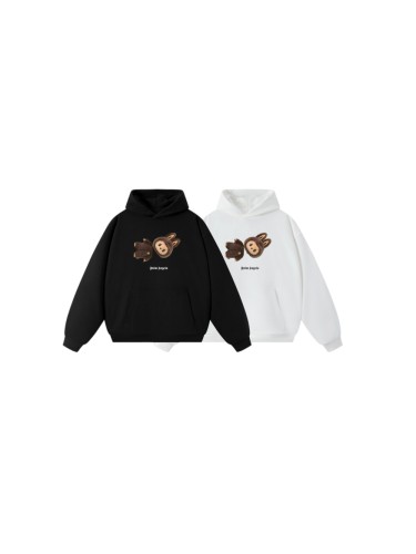 Palm Angels Upside Down Plush Bunny Doll Print Arched Gothic Letter Hoodie 2 colors 29507879