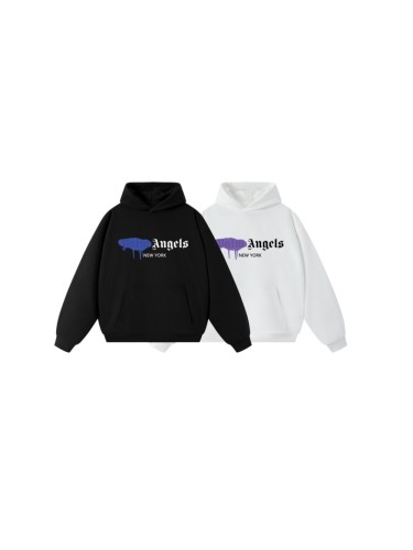 Palm Angels Spray Paint Drip New York Gothic Letter Hoodie 2 colors 29507970