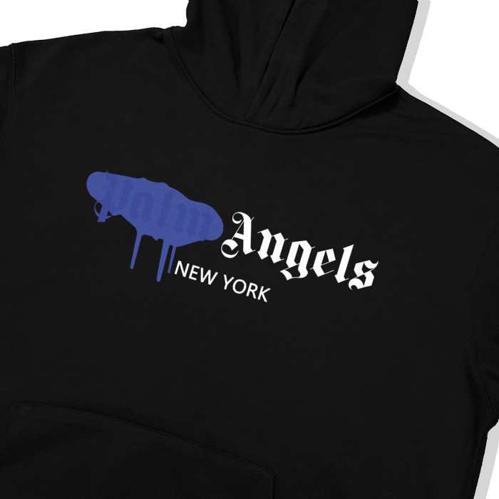 Palm Angels Spray Paint Drip New York Gothic Letter Hoodie 2 colors 29507970