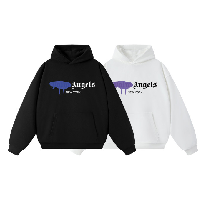Palm Angels Spray Paint Drip New York Gothic Letter Hoodie 2 colors 29507970