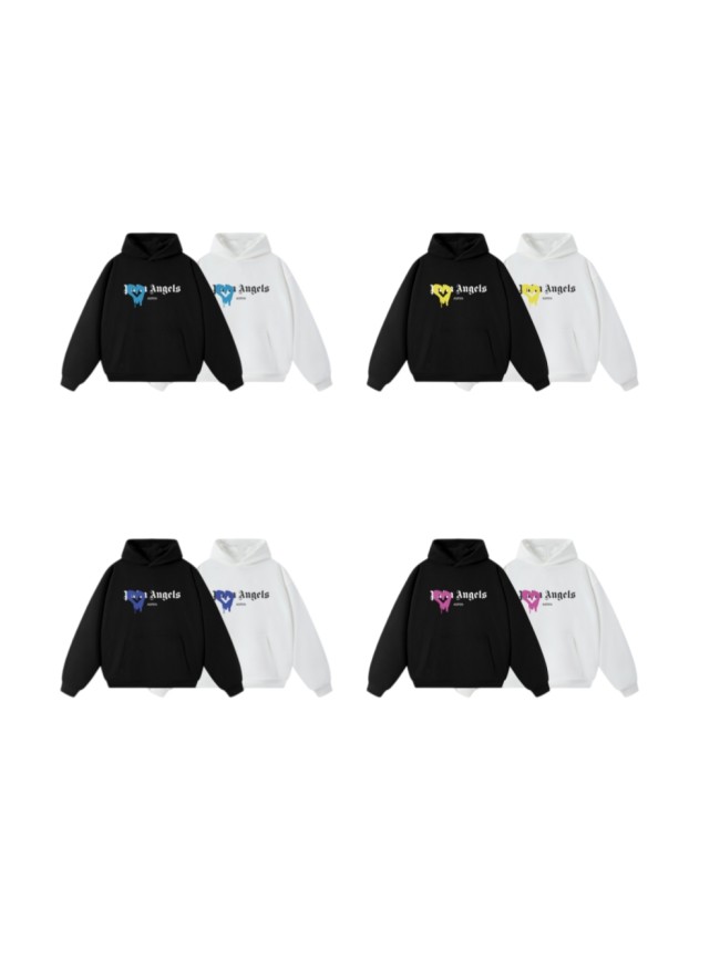 Palm Angels Spray Paint Drip Heart Overlay Gothic Letter Prin Hoodie 4 colors 29508004
