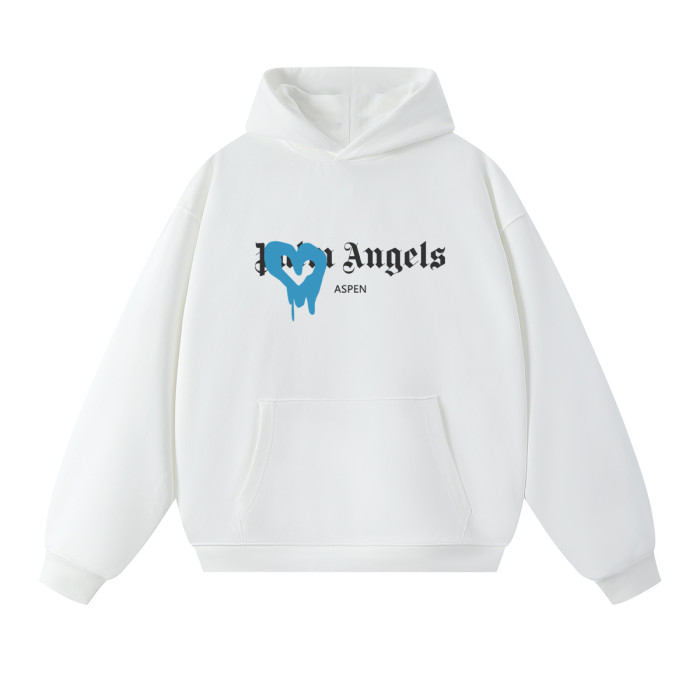 Palm Angels Spray Paint Drip Heart Overlay Gothic Letter Prin Hoodie 4 colors 29508004
