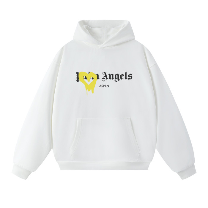 Palm Angels Spray Paint Drip Heart Overlay Gothic Letter Prin Hoodie 4 colors 29508004