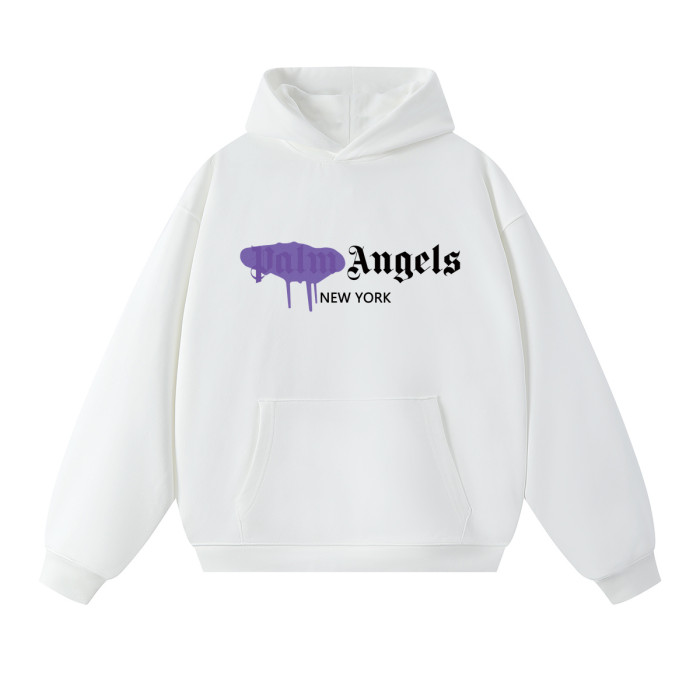 Palm Angels Spray Paint Drip New York Gothic Letter Hoodie 2 colors 29507970