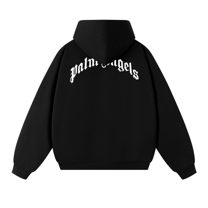 Palm Angels Cut Crocodile Print Arched Gothic Letter Hoodie 2 colors 29507986
