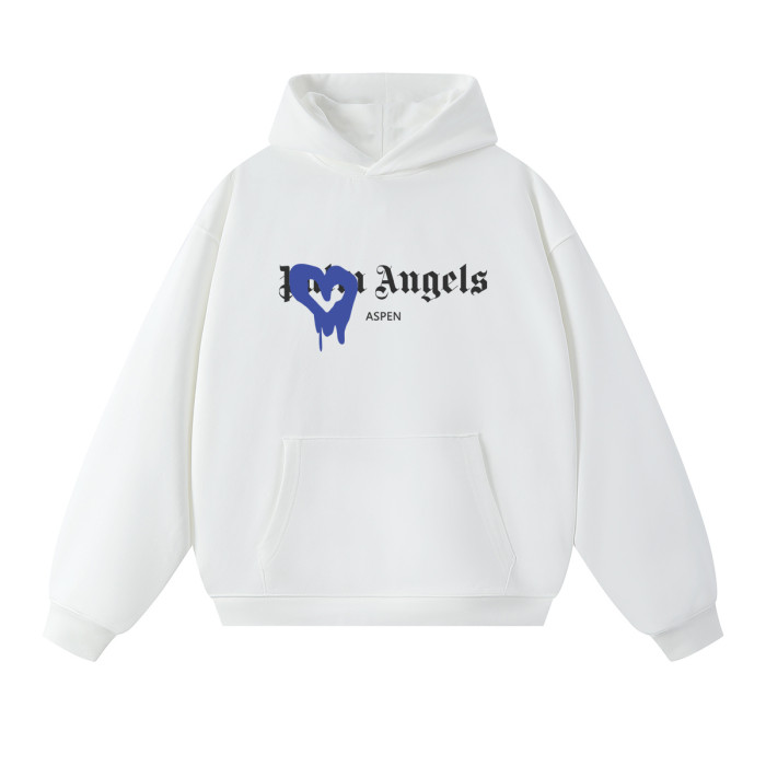 Palm Angels Spray Paint Drip Heart Overlay Gothic Letter Prin Hoodie 4 colors 29508004